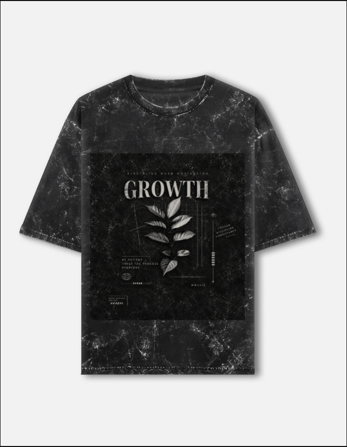 Unisex Acid Washed Oversized Tee