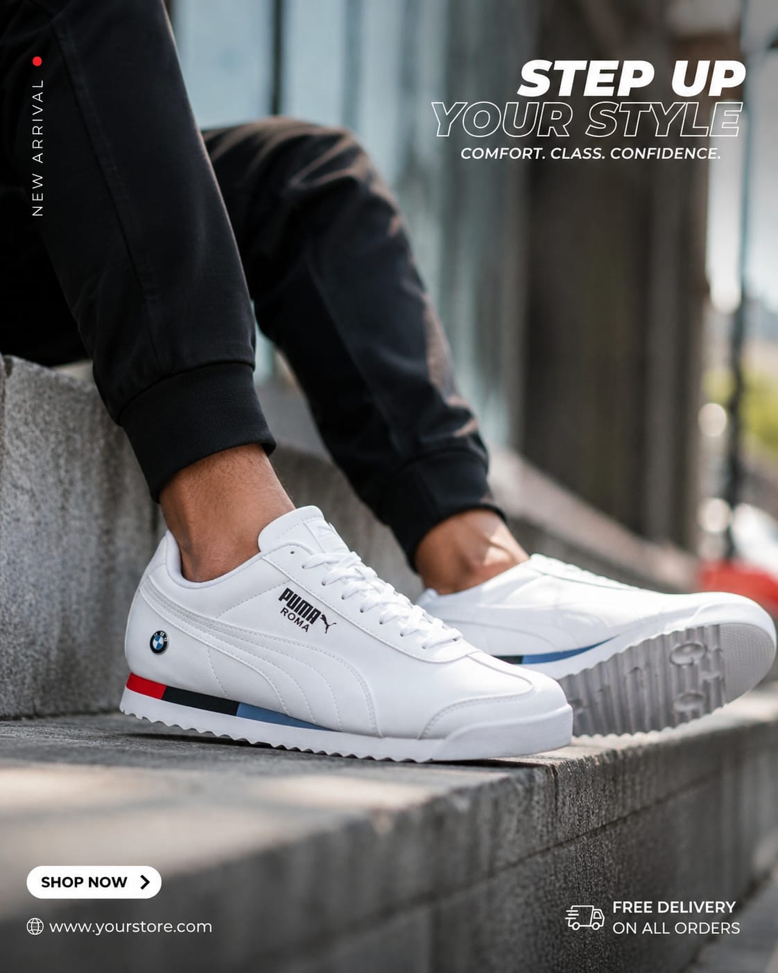 Roma Motorsport Sneakers – Cushioned, Non-Slip Sole