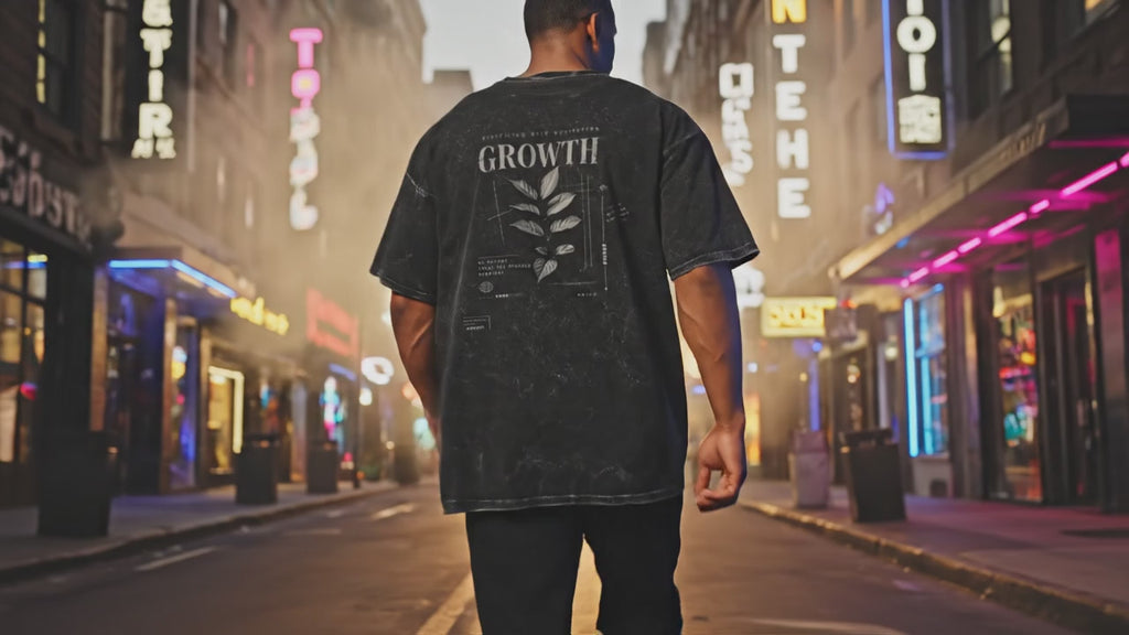 Unisex Acid Washed Oversized Tee